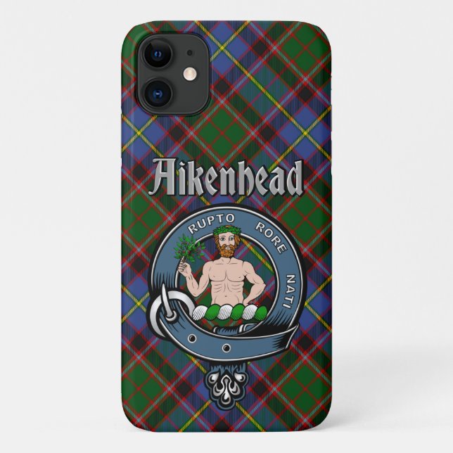 Aikenhead Clan Badge & Tartan Phone Case (Back)