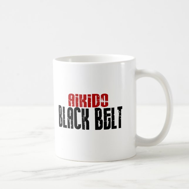 Aikido Black Belt Coffee Mug (Right)