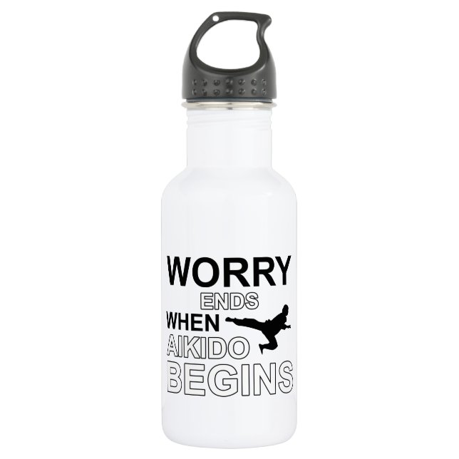 Aikido  Designs Water Bottle (Front)