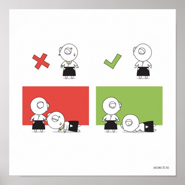 Aikido - Dojo Rule #3 Poster (Front)