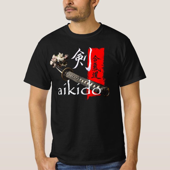 Aikido Katana - Samurai Sword T-Shirt (Front)