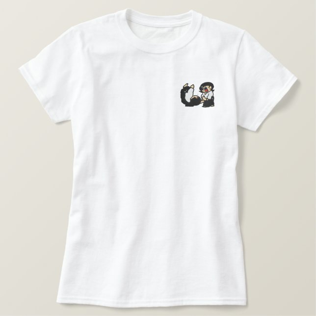 aikidogirls embroidered shirt (Design Front)