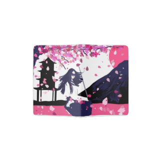 Aïkidoka under a cherry tree passport holder