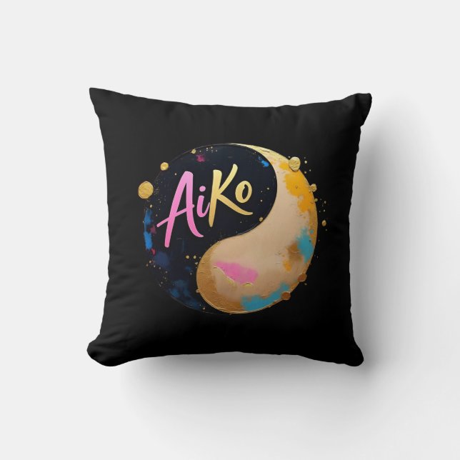 AiKo 1 Throw Pillow (Front)