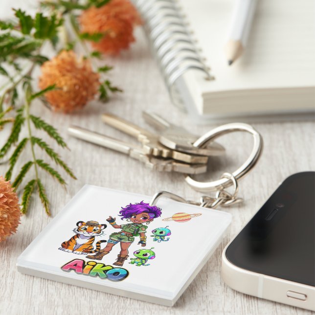 AiKo Beats™ AiKo & Friends Adventure Keychain (Front Right)