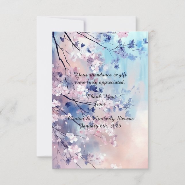 Aiko Customizable Flat Thank You Cards (Front)