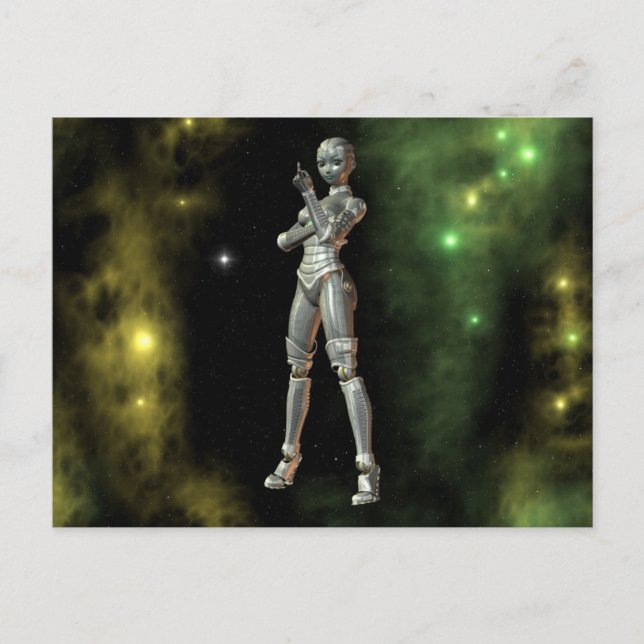 aikobot & stars postcard (Front)