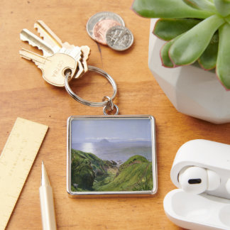 Ailsa Craig and the Isle of Arran, Scotland Keychain