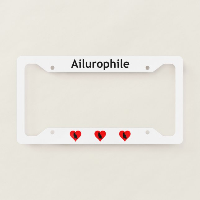 Ailurophile License Plate Frame (Front)