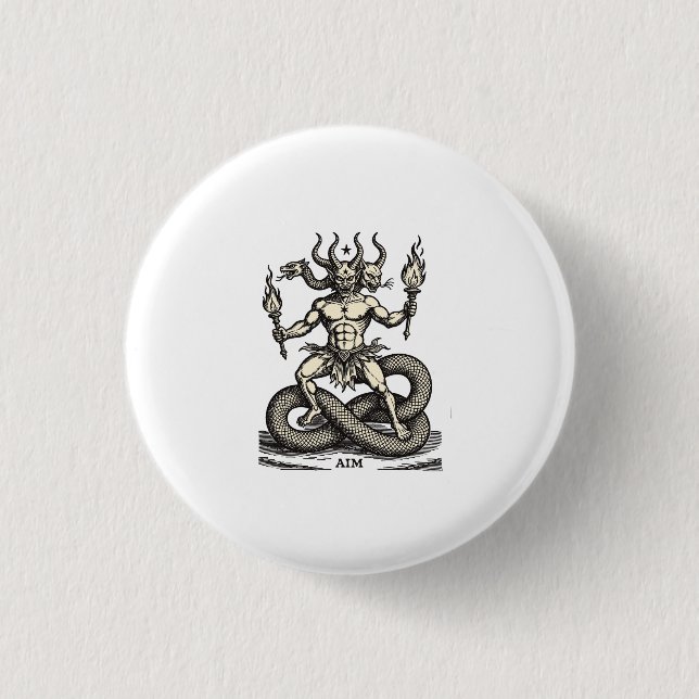 Aim Bringer of the Burning Torch Button (Front)