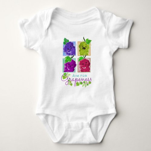Aim for Grapeness _ Punny Garden Baby Bodysuit