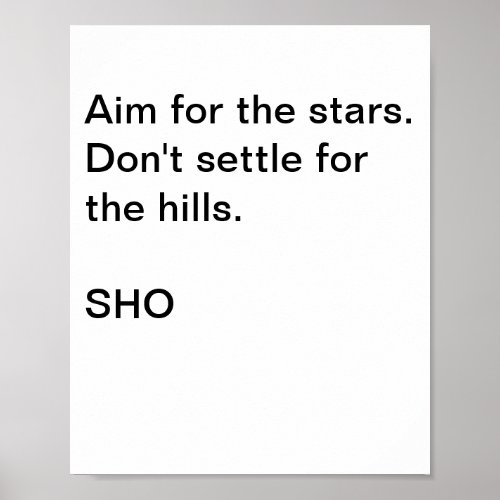 Aim for the stars Poster