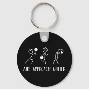 Aim Gutter Bowler Funny Bowling Men Women  Keychain