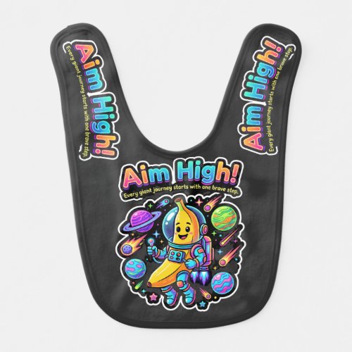 Aim High! – Banana Astronaut Adventure Baby Bib