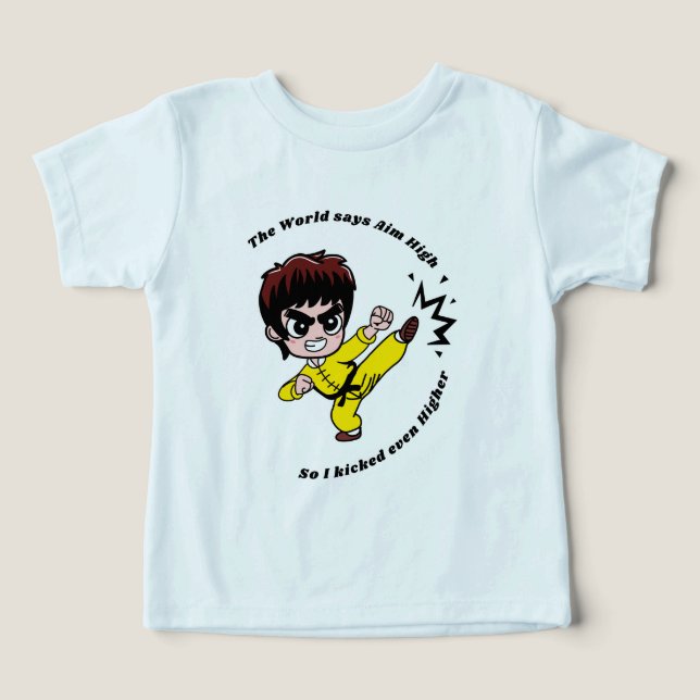 Aim High Cute Cartoon Toddler T-shirt (Design Front)