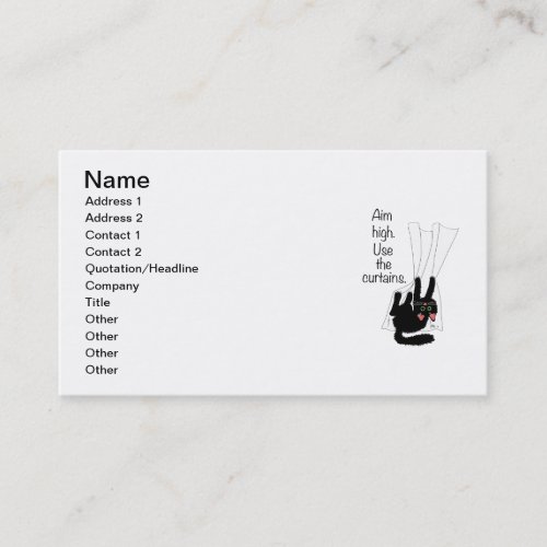 Aim High. Use the Curtains. Business Card Templates