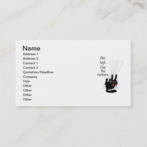 Customizable Aim High. Use the Curtains. Business Card Templates