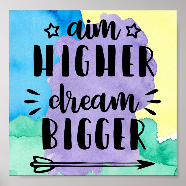 Aim Higher Dream Bigger Poster (Front)