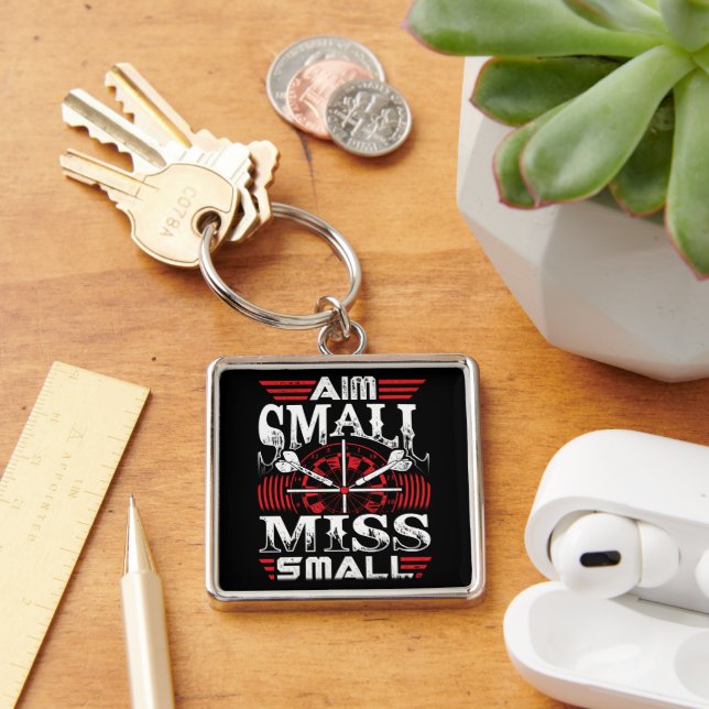 Aim Small Miss Small Premium Dart Keychain (Desk)