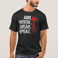 Aim Throw Swear Repeat Dartboard Bullseye Darts
