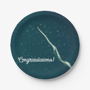 Aim towards stars plane paper plates