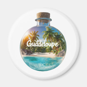Aimant Guadeloupe - Tropical Souvenir in bottle Magnet