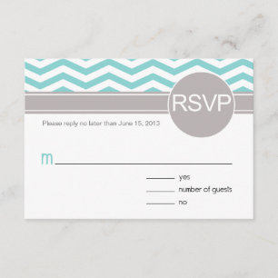 Aimee Chic Chevron RSVP teal