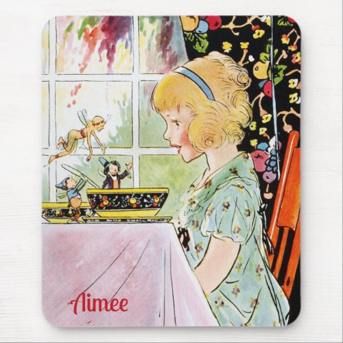 AIMEE  Vintage art  Johnny Gruelle  Fairies  Mouse Pad