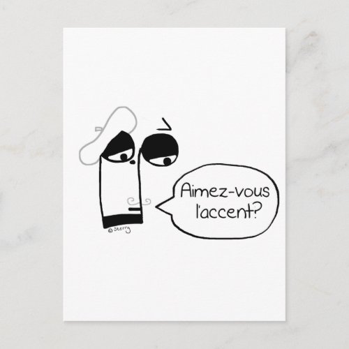 Aimez_vous laccent _ Funny French Music Cartoon Postcard