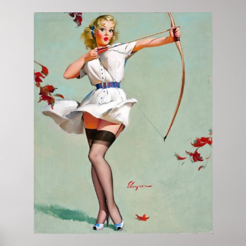 Aiming Pin Up Poster