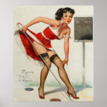 Aiming To Please Pin Up Art Poster at Zazzle
