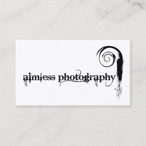 Customizable Aimless Photography Business Card Template
