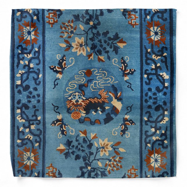 Aincent Chinese Deep Royal Blue  Bandana (Front)