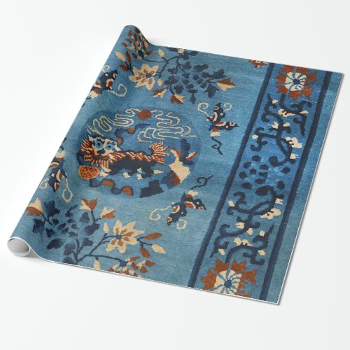 Aincent Chinese Deep Royal Blue  Wrapping Paper