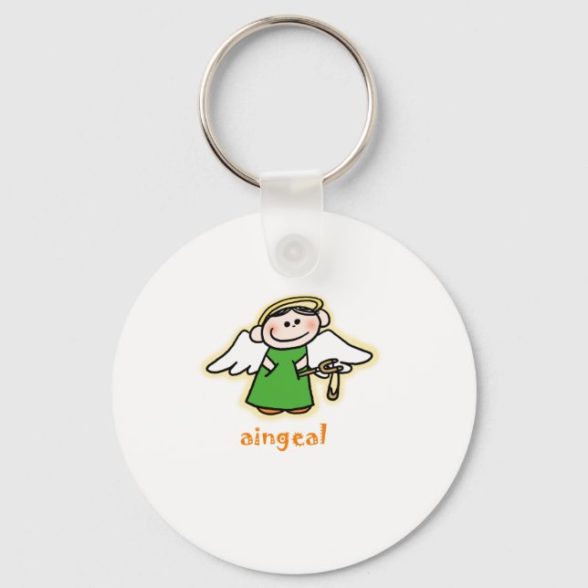 aingeal (little angel in Irish) Keychain (Front)