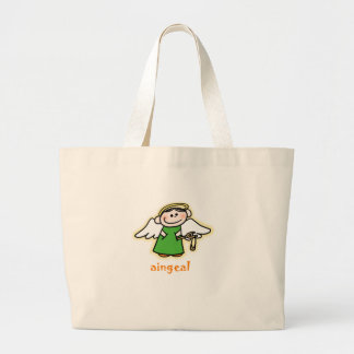aingeal (little angel in Irish) Large Tote Bag