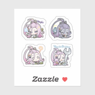Aino Genshin Impact 4 Pack Sticker Sheet