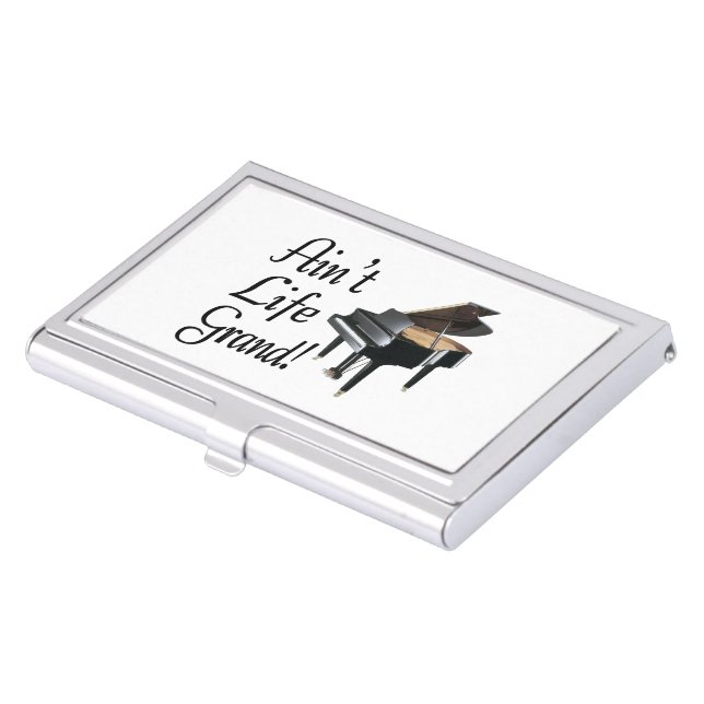 Ain't Life Grand Piano Case For Business Cards (Front)