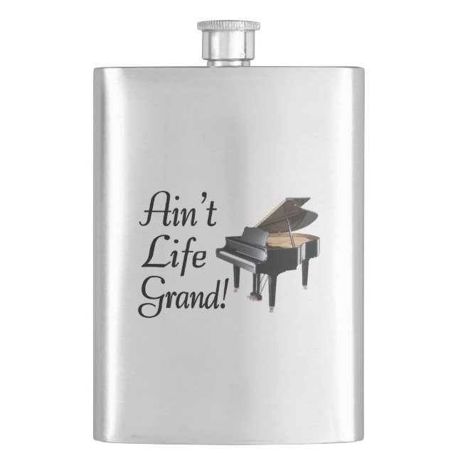 Ain't Life Grand Piano Flask (Front)
