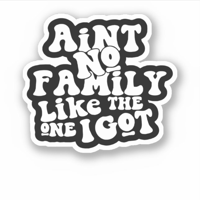 Ain'T No Family Like The One I Got Funny Family Re Sticker (Front)