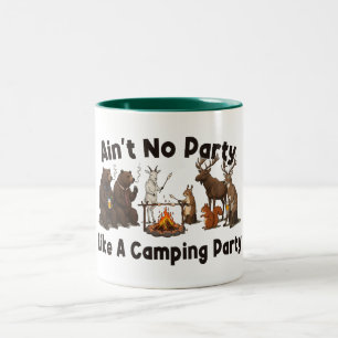 Ain't No Party Like A Camping Party Two-Tone Coffee Mug