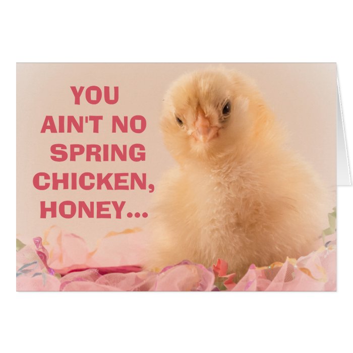 Ain't No Spring Chicken Ladies Milestone Birthday Greeting Card