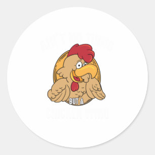 Aint No Thing But A Chicken Wing Buffalo Fu Classic Round Sticker