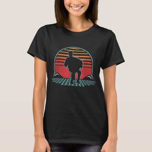 Air Accordion Player Retro Vintage 80s Style Music T_Shirt