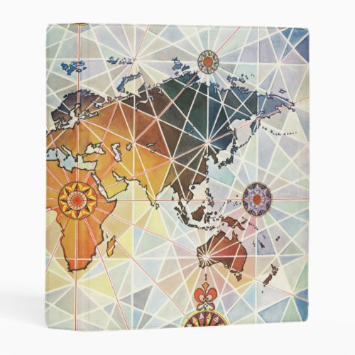 Air Afrique Map of the World Mini Binder