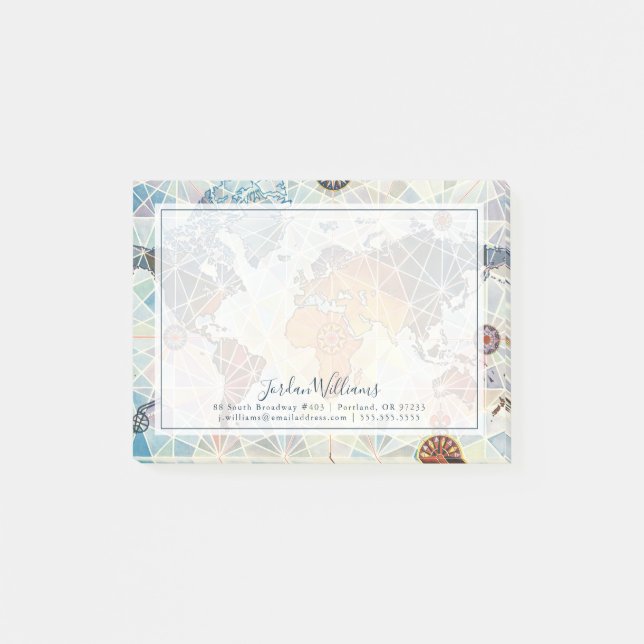 Air Afrique Map of the World Post-it Notes (Front)