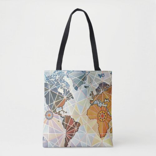 Air Afrique Map of the World Tote Bag