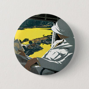 Air Afrique: Visitez L'Afrique en Avion Pinback Button