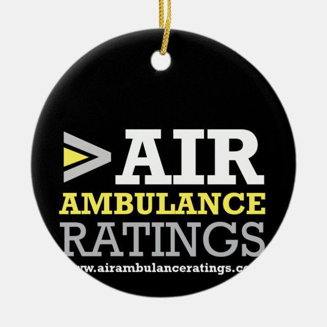Air Ambulance and Medical Flight Company Ratings Ceramic Ornament (Front)