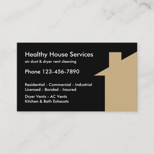 Air And Dryer Vent Cleaning Business Card
